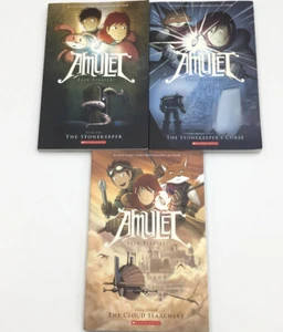 Amulet Series Books 1 2 3 Stonekeeper's Curse The Cloud Searchers Kazu Kibuishi - Imagen 1 de 10