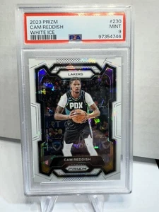 Cam Reddish 2023-24 Panini Prizm #230 Prizm White Ice Lakers #/35 PSA 10 Pop1 - Picture 1 of 3