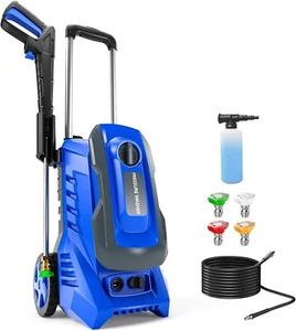 Nagelneuer, ungeöffneter elektrischer Hochdruckreiniger - 1650 PSI 1,6 GPM 5 Düsen Schaum - Bild 1 von 5