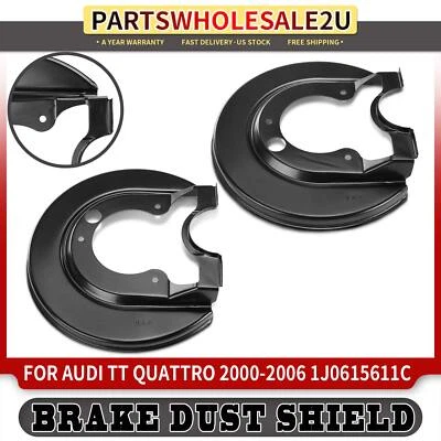 2x Rear Brake Dust Shield for Audi TT Quattro 2000 2001 2002 2003 2004 2005 2006 - Image 1 of 4