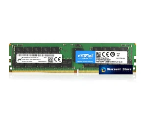 Crucial 16GB DDR4-2666 PC4-21300 1.2V REG RDIMM CT16G4RFD4266 Server Memory ECC - Picture 1 of 2