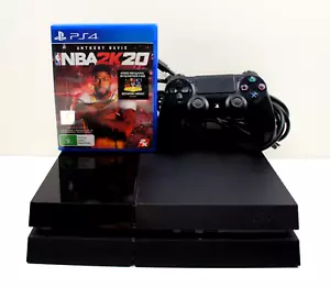 Sony PlayStation 4 500GB Black PS4 Console with Controller And NBA 2K20 Game - Picture 1 of 16