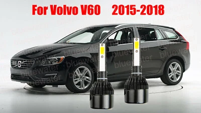 Kit de faros LED para Volvo V60 2015-2018 H7 6000K blanco CREE bombillas haz bajo Foto 1 de 4