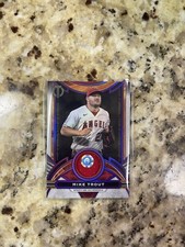 2023 Topps Tribute Baseball Stamp Of Approval Relic Purple #34/50 Mike Trout