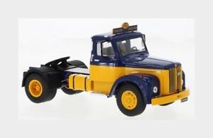 1:43 IXO Scania 110 Super Tractor Truck 2-Assi 1953 Yellow Blue TR122 Model