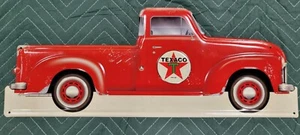 Texaco Motor Oil Red Tin Metal Truck Die cut sign New 22 in length 8.5 W #PW - Picture 1 of 6