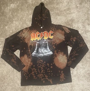 Sudadera con Capucha AC/DC Hells Bells Para Hombres Licencia Banda de Música Rock N Roll Marrón - Imagen 1 de 2