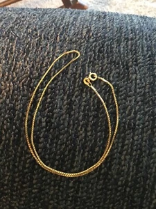 Collana catena oro giallo 14 kt 16" grammi 3,0 - Foto 1 di 2
