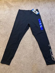 Fila Women's High Waist Tight Ankle Length Pants Black Size L NWT - Picture 1 of 4