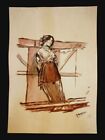 Pablo Picasso Drawing On Old Paper (Handmade) Signed And Sealed
