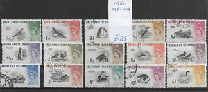 FALKLAND ISLANDS @ 1960 DEFINITIVES SG 193/207 BIRDS USED NICE PRICED @ GB1649A - Picture 1 of 1