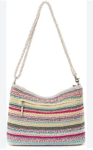 The Sak Lumi Crossbody Convertible Purse Crochet Colorful Stripe - Picture 1 of 11