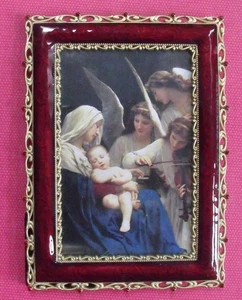 Neu Religiöse Kunst Bouguereau Lieder Engel Weihnachtsgeschenk Rot Gold Bilderrahmen - Bild 1 von 4