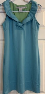 Vestido Gretchen Scott Cuello Volantes Sin Mangas Talla XS Turquesa Cuello Volantes Elástico - Imagen 1 de 9
