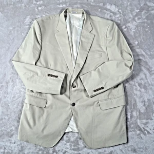 Peter Millar Silk Cotton Blazer Men 50R Beige Sport Coat Jacket Double Vented - Picture 1 of 19
