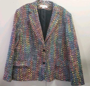 Chaqueta Blazer Jones New York Vintage Años 90 Hecha en Canadá Tweed Boucle Talla 20 - Imagen 1 de 8