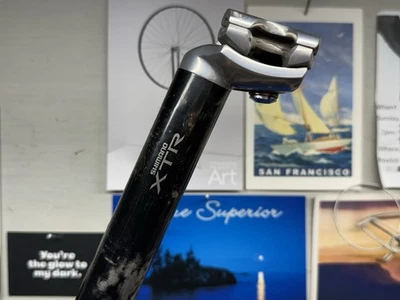 Tija de sillín Shimano XTR 27,2 X 330 mm vintage MTB acero raro Foto 1 de 4