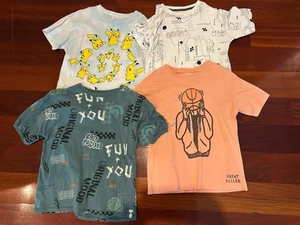 A Lot Of 4 Zara Boys Tshirts Size 8/M. Price For 4. - Picture 1 of 9