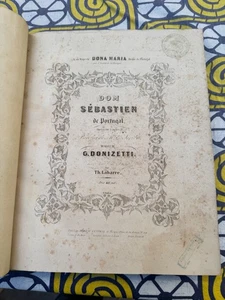 Donizetti – Dom Sébastien, roi de Portugal Partition de 1843 - Foto 1 di 9