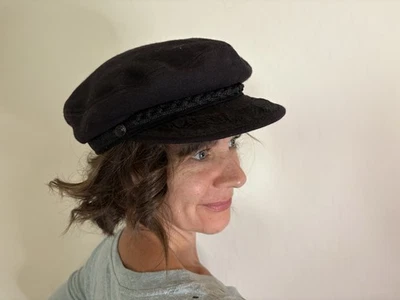 De Colección Gorra de Pescadores Griega Unisex Marrón Lana/Grecia 21" Hippie Boho Foto 1 de 4