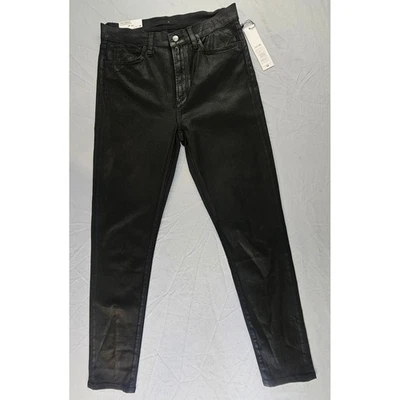 Joe's The Charlie Size 30 Black Coated High Rise Skinny Ankle Jeans NWT L378 - Image 1 of 4