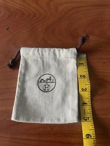 NEW HERMES Cotton strap Dust Cover Storage Bag Authentic Dustbag 4x5” - Picture 1 of 2