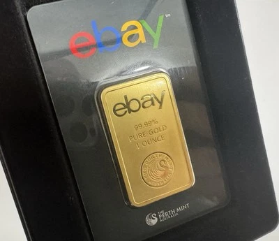 RARO LINGOTE DE 1oz ORO PURO (BAÑADO) PERTH MINT AUSTRALIA EDICIÓN LIMITADA EBAY - Imagen 1 de 4
