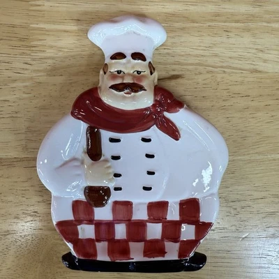 Cuchara de cerámica de chef italiano reposapiés cocina mostrador decoración hogar cocina artículo culinario Foto 1 de 4