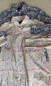 J Crew Liberty Arts Stoffhemden Größe 0 gemischt Blumenmuster Button-Down Bluse Paket 2 - Bild 1 von 16