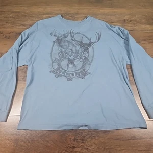 Vintage BUDWEISER ANHEUSER BUSCH Buck Deer Stag Hunting BEER Long Sleeve Size XL - Picture 1 of 5