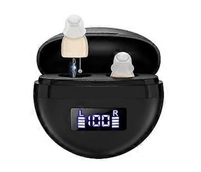 PREMIUM HEALTH Rechargeable Hearing Aid In-Ear Invisible Digital Enhancer Voice Sound Amplifier