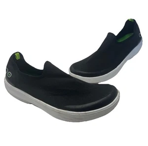 Oofos Oomg Low Women's Size 11 Comfort Slip On Shoes Black White Walking Support - Picture 1 of 13