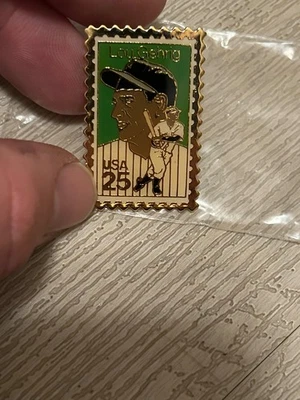 Lou Gehrig 美国职棒大联盟美国邮政人造邮票翻领帽背心胸针 25 美分复古 — 第 1/3 张图片