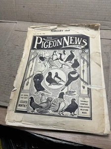 Vintage The Pigeon News Februar 1949 Zeitschrift Antik Selten Sammlerstück - Bild 1 von 5
