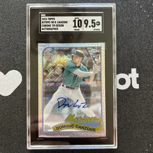 2024 Topps Chrome Topps Silver Pack Dominic Canzone '89 RC Auto SGC 10/9.5 - Bild 1 von 2