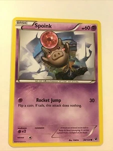 Spoink Pokémon card HP 60 30/124 Basic Regular 2016 - Picture 1 of 2