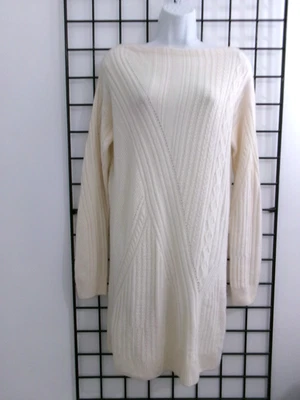 NORDSTROM   🌸  SIZE MEDIUM==IVORY /  CASHMERE / SWEATER DRESS - Image 1 of 4