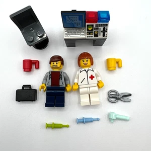 LEGO Doctor Redhead Nurse minifig lot medical hospital worker first responder - Picture 1 of 1