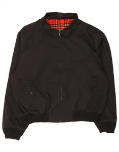 BRANDIT Mens Graphic Bomber Jacket UK 46 3XL Black Polyester AO15 - Picture 1 of 3