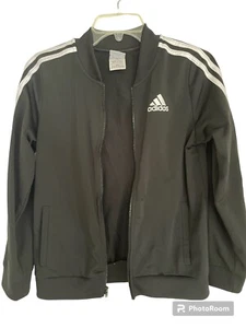 ADIDAS Track Top Full Zip Jacket Black Boys Size XL (16) - Picture 1 of 5