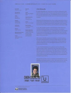 #2107 (55c} (Forever Stamp) Chien-Shiung Wu #5557 Souvenirseite - Bild 1 von 1