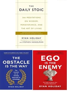 3 Bücher Set: Täglich Stoisch, Hindernis Is The Way Und Ego Enemy (Englisch) - Picture 1 of 4