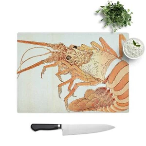 Aragosta Katsushika Hokusai 1 x tagliere vetro protezione superficie - Foto 1 di 6