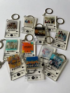 BTS SONG Spotify Keyrings  -  DYNAMITE, BUTTER, PTD, FAKE LOVE - Picture 1 of 20