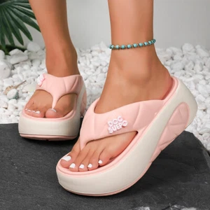Women Platform Slippers Summer New Outdoor Beach Sandals Comfortable Shall - Picture 1 of 12