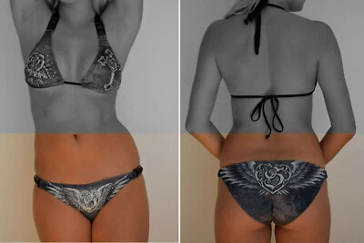 Sinful by Affliction NEON - 女式泳装比基尼 - 黑色 - 全新 - 仅底部 — 第 1/3 张图片