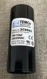TEMCo 108-130 uf/MFD 220-250 VAC volts Round Start Capacitor 50/60 Hz -Lot-1 - Picture 1 of 3
