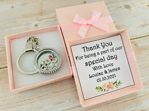 Personalised Thank you Bridesmaid Mother of the bride Wedding Gift Keyring 2022 - Picture 1 of 8