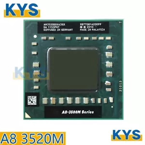 AMD A8-Series A8-3520M A8 3520M 1.6 GHz Used Quad-Core Quad-Thread CPU Socket (L - Picture 1 of 1