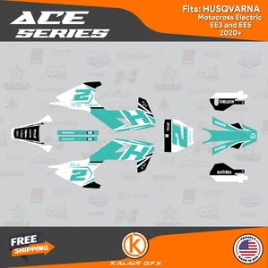 Graphics Decal Kit for Husqvarna Electric EE3 and EE5 2020+ Ace Series - Teal - Picture 1 of 6